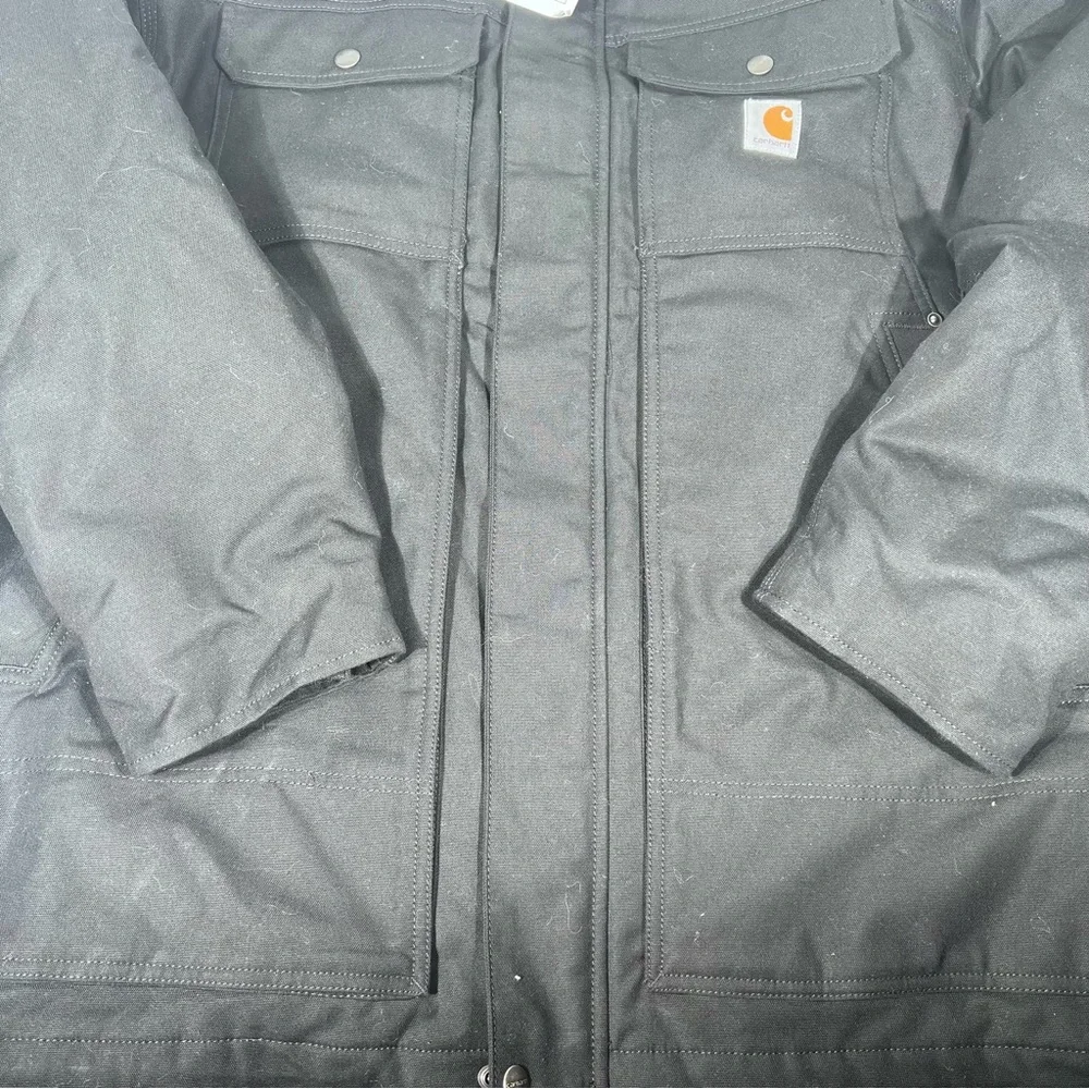 Carhartt Full Swing Relaxed Fit Quick Duck Insulated Traditional Black Coat - Picture 6 of 9